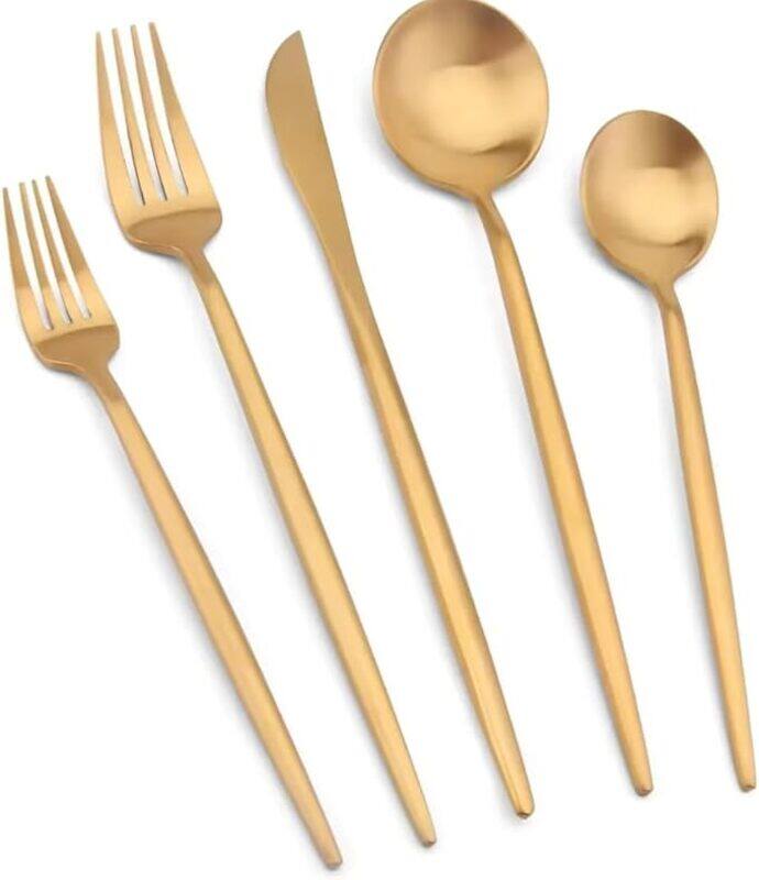 

MAAC Home Opulent Gold Cutlery for Formal Entertaining Set of 40 Luxurious Elegant Durable and Classic Premium Design Cutlery Set Perfect for everyday