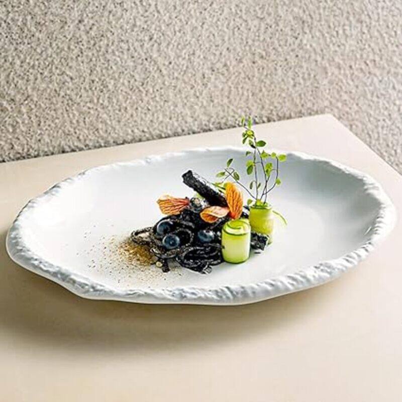 

MAAC Home Glossy White Oval Banquet Platter Elegant Durable and Classic design Perfect for Family Everyday Use, and Family Get- Together, Restaurant,