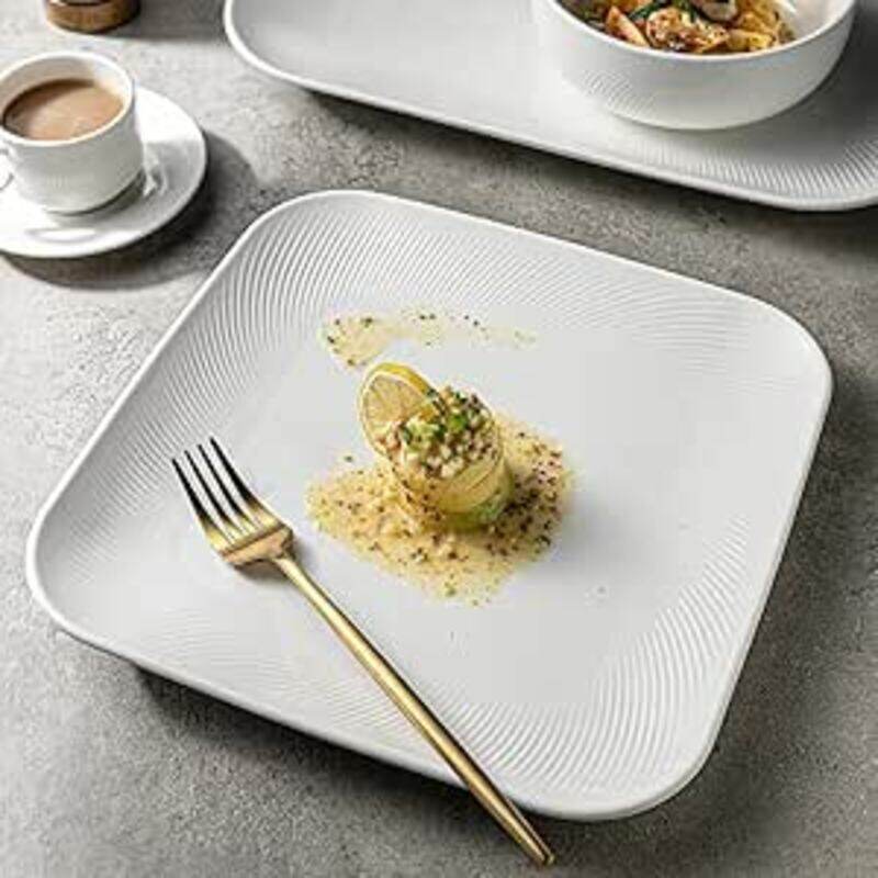 

MAAC Home Modern Square Plate Elegant Durable and Classic design Perfect for Family Everyday Use, and Family Get- Together, Restaurant, Banquet and M