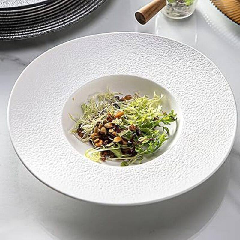 

MAAC Home Everyday White Pasta Dish Elegant Durable and Classic design Perfect for Family Everyday Use, and Family Get- Together, Restaurant, Banquet