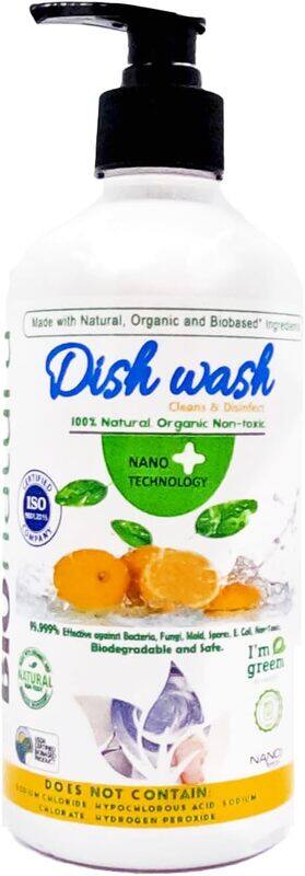 

BioNatura Organic Dish Wash, Natural Grease Remover, Non-Toxic Dishwashing Liquid, Eco-Friendly Dish Soap, Plant-Based Dish Cleaner, Biodegradable For