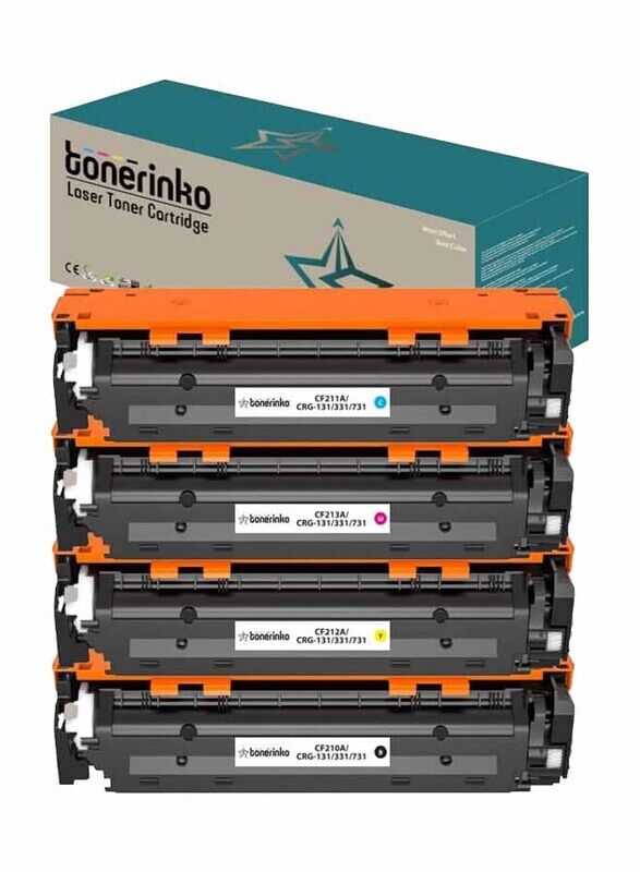 

Tonerinko Cyan/Magenta/Yellow/Black Compatible Toner Cartridge for HP 131A CF210A CF211A CF212A CF213A