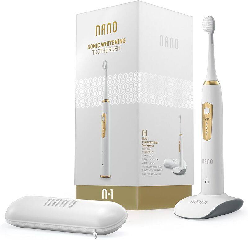 

Nano Sonic Electric Toothbrush,White and Gold (N-1 Sonic)