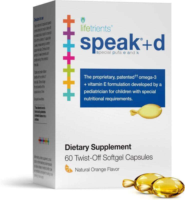 

Lifetrients Speak+D 60 Twist Off Softgels Capsules (Orange Flavour)