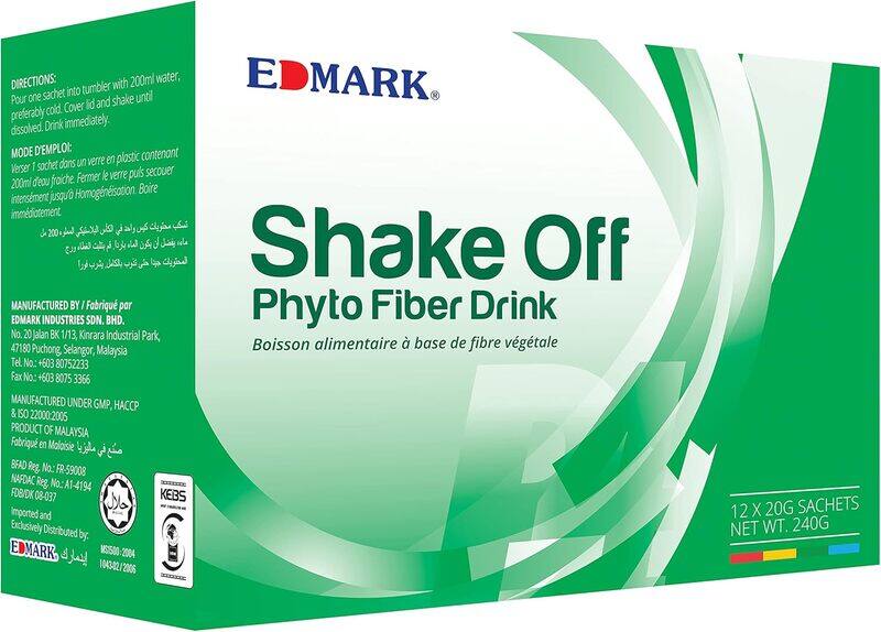 

EDMARKShake Off Phyto Fiber Drink Pandan Flavor,12 Sachets x 20 gm