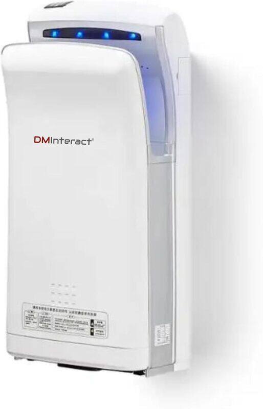 

DMInteract DM-AB500 1200W, 220V Electric Powered With Automatic Sensor 90m/s High Speed Jet Air Hand Dryer With HEPA Filter For Office, Hotel, Commerc