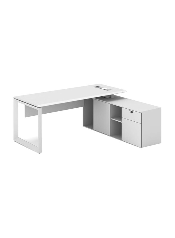 

Neo Front Manager Table Powder Coated Executive Desk, White