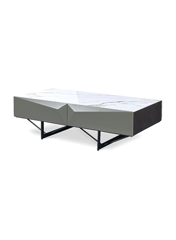 

Neo Front Modern Sintered Stone Top Coffee Table with Pine Wood Frame and Carbon Steel Legs, JA918, Multicolour