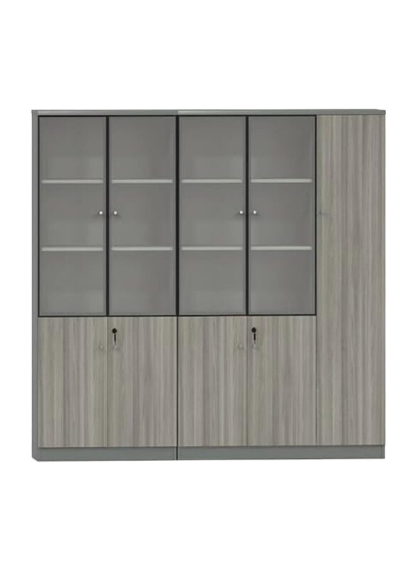 

Neo Front MDF High Cabinet Wooden Storage Cabinet for Home and Office, Beige