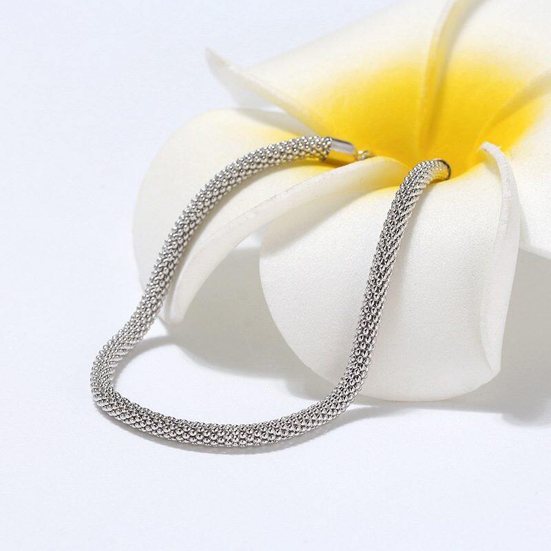 

lussocollezioni Whimsical Rhodium Mesh Bracelet for Playful Style