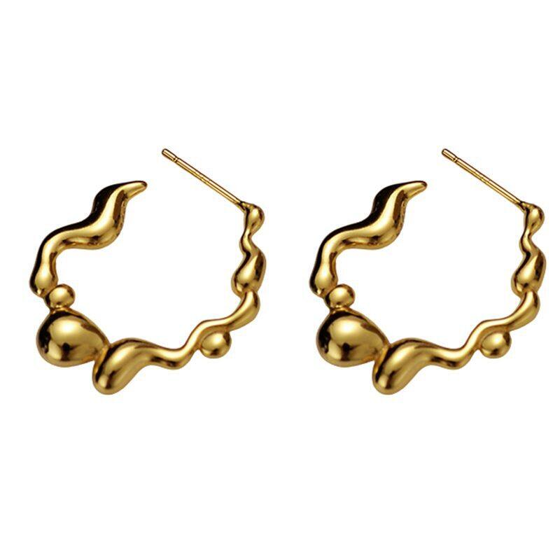 

Lussocollezioni Gold Sienna Statement Earrings for Everyday Elegance