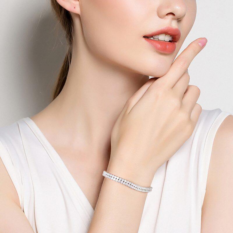 

lussocollezioni Radiant Double Row Bracelet for Elevated Style