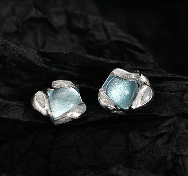 

Lussocollezioni Opal Stone Silver Earrings for a Mystical Look