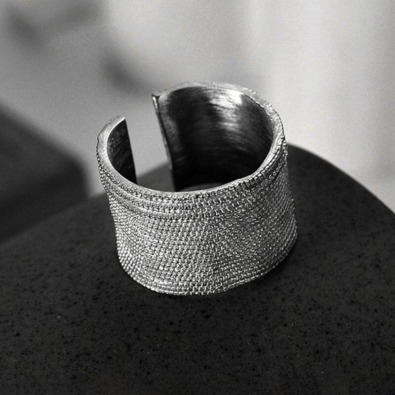 

lussocollezioni Net Silver Ring with Unique Design