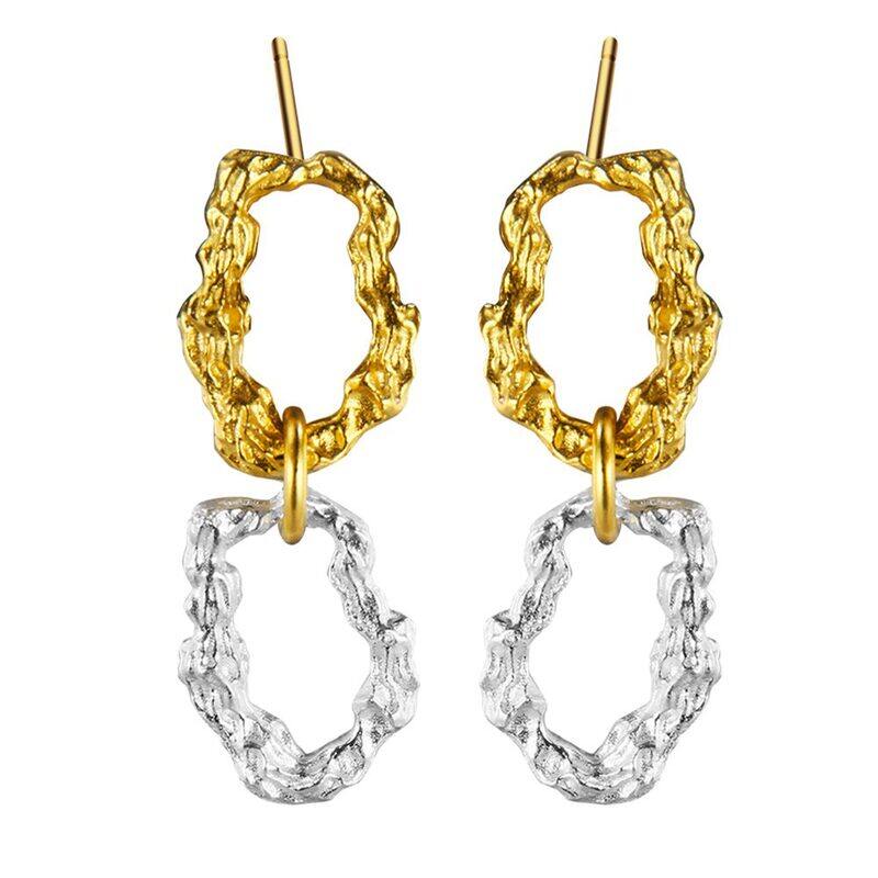 

Lussocollezioni Dual-Tone Lillian Charm Earrings with Timeless Appeal