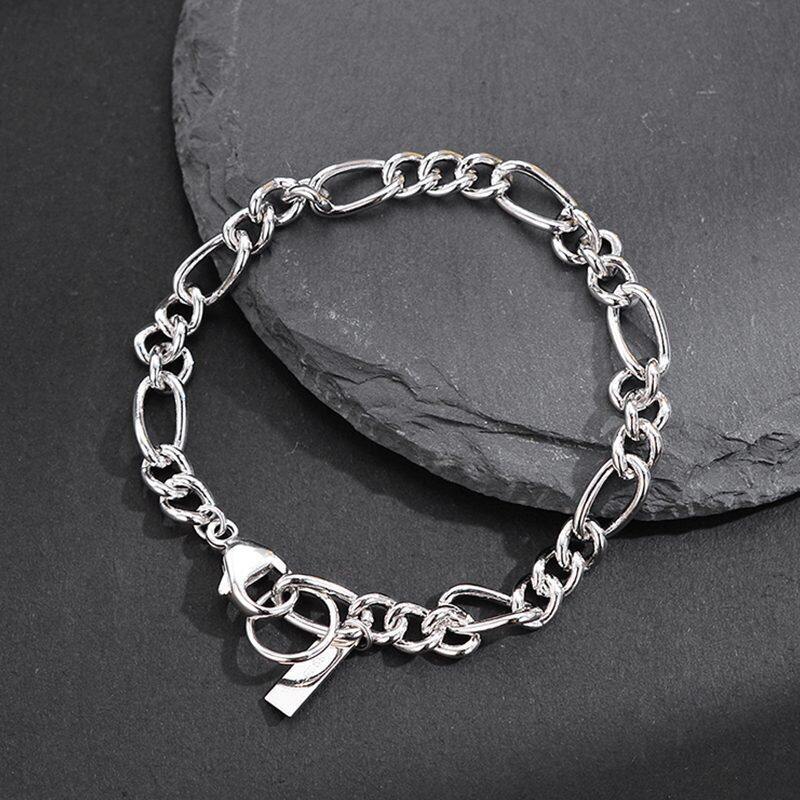 

lussocollezioni Rhodium-Plated Silver Bracelet for Subtle Sophistication