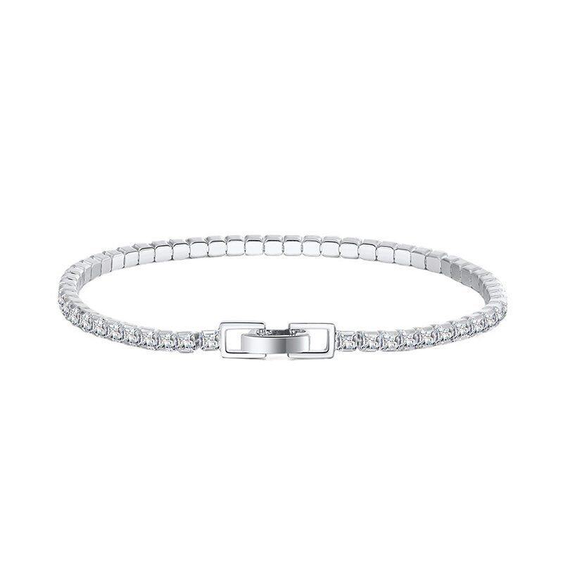 

lussocollezioni Timeless Princess Cut Tennis Bracelet for Everyday Sophistication