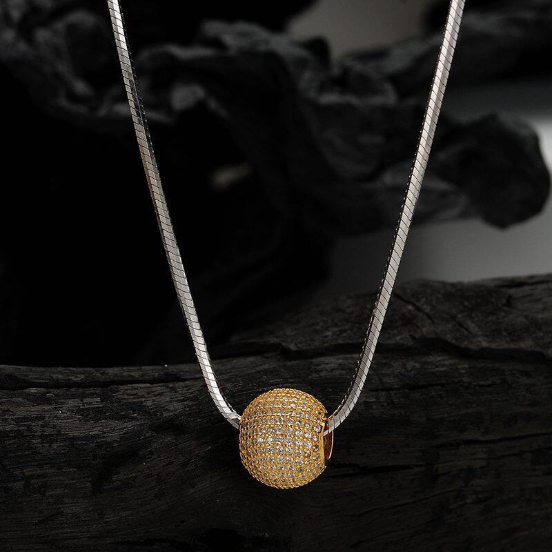 

Lussocollezioni CO Necklace with Dual Plating and Sparkle