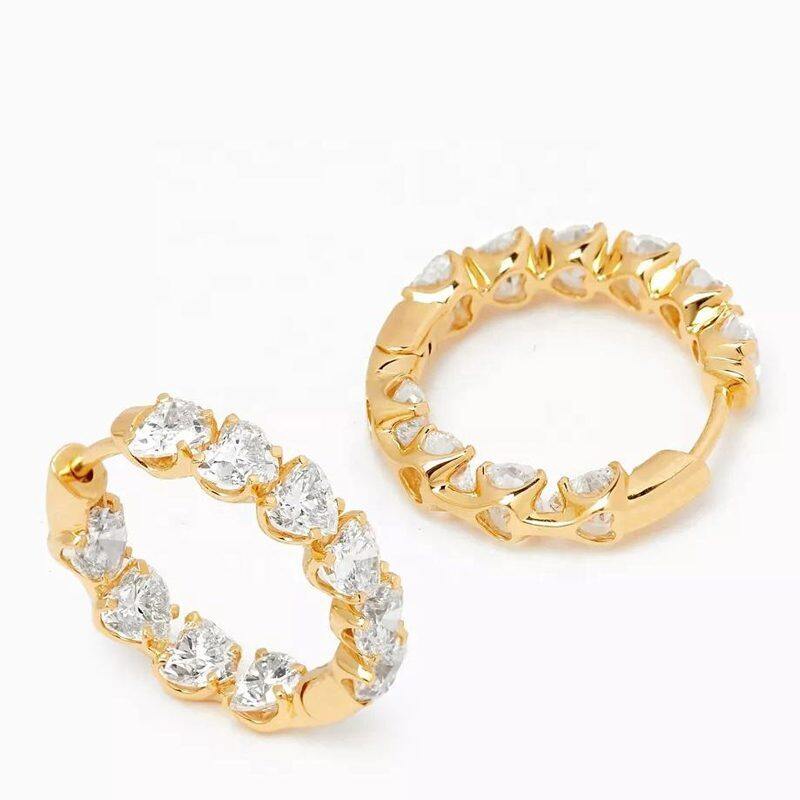 

Lussocollezioni Timeless Gold-Plated Earrings with Classic Sparkle