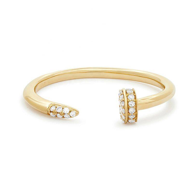 

lussocollezioni Gold Nail Ring for Fashion-Forward Style