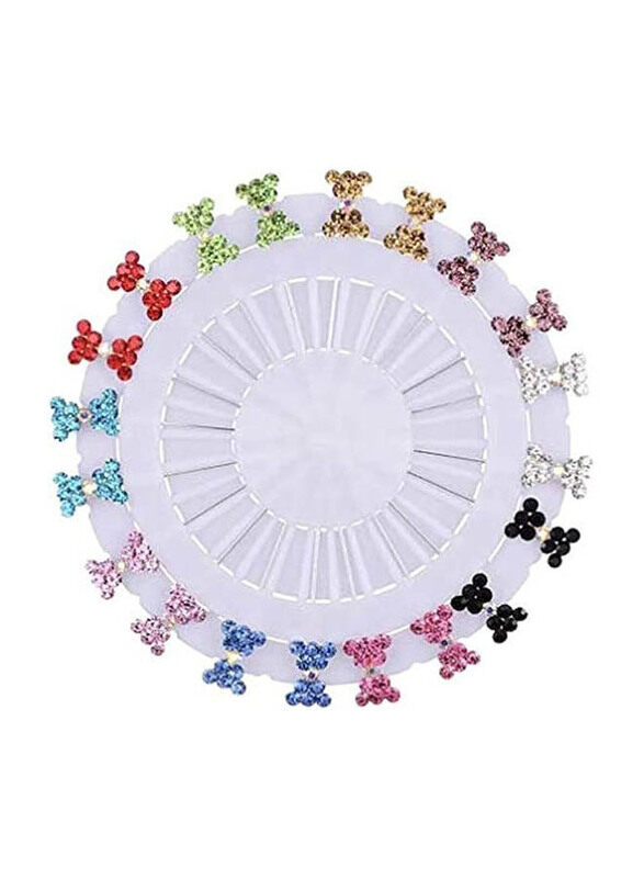

Generic Womens Crystal Bow Shape Shawl Scarf Hijab Pins, 26 Pieces, Multicolour