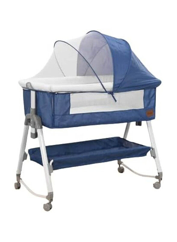 

Generic Multifunctional Foldable Baby Crib Removable Portable Newborn Cradle Baby Bed, Blue