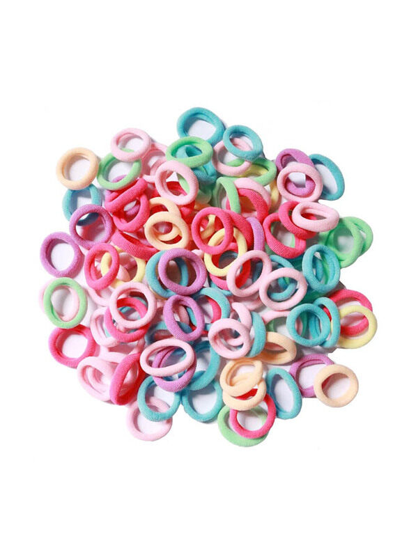 

Generic Seamless Cotton Hair Bands Elastics Hair Ties, 100 Pieces, Multicolour