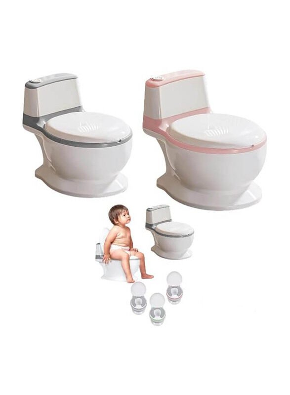 

Generic Children Toilet Safe Removable Potty Pot Portable Kids Potty Training Seat, Grey
