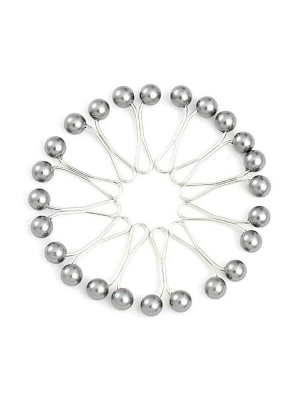 

Yptc Women U Shape Pearl Safety Button Cute Hijab Clips Pin for Headscarf, Brooch, Shawl, Sweater, Dress & Wedding, 12 Pieces, Silver