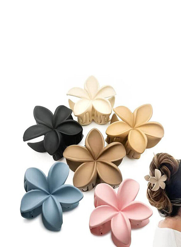 

Generic Flower Styling Hair Claw Clip for All Hair Types, 6 Pieces