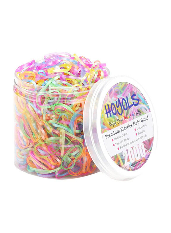 

Generic Hoyols Small Baby Colorful Rubber Elastic Hair Ties Mini, 2000 Pieces, Multicolour