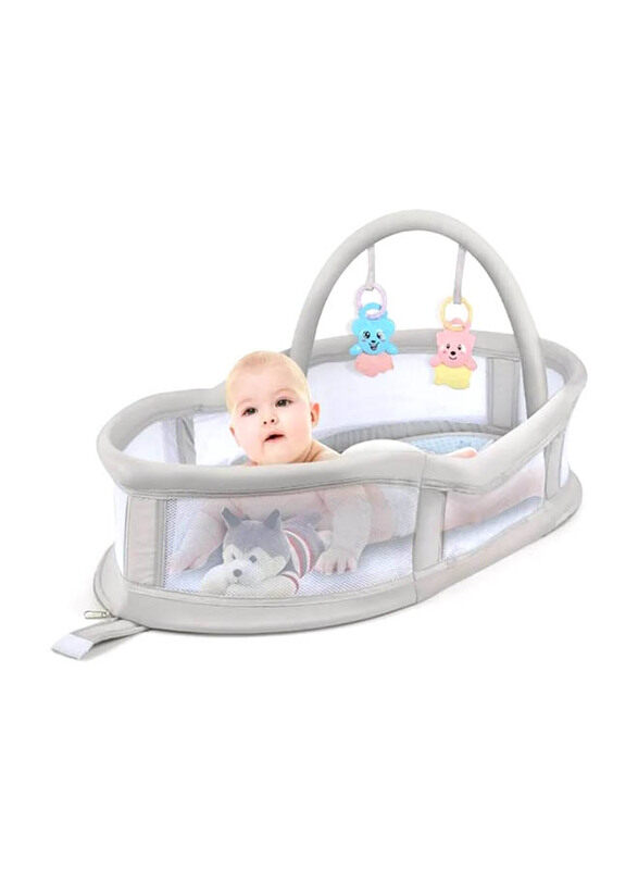 

Generic Baby Sleeping Basket Foldable Crib Bassinet, Grey