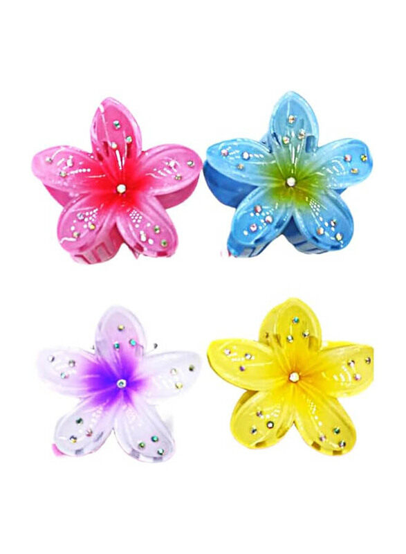 

Generic Flora Flower Hair Clip for All Hair Types, 4cm, 4 Pieces