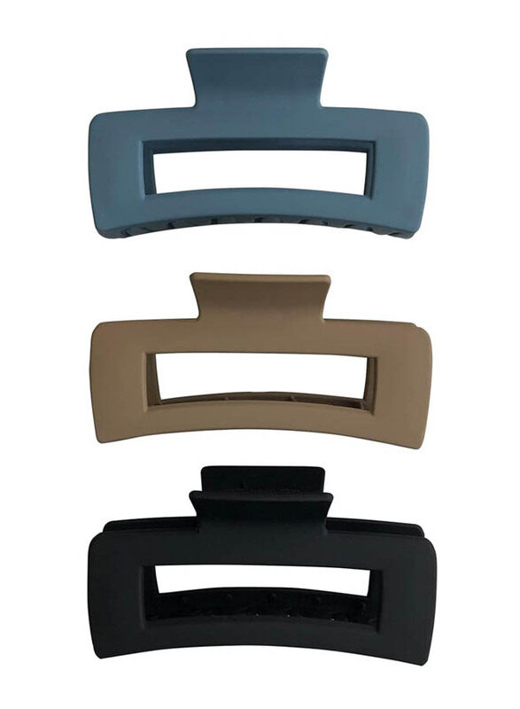 

Nalodu 4 Inch Large Matte Big Rectangle Hair Claw Clips for Thick Hair, 3 Pieces