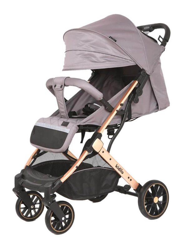 

Generic Light Weight Easy to Fold Premium Quality Kidilo Stroller Air Craft Pram, K10G, Grey