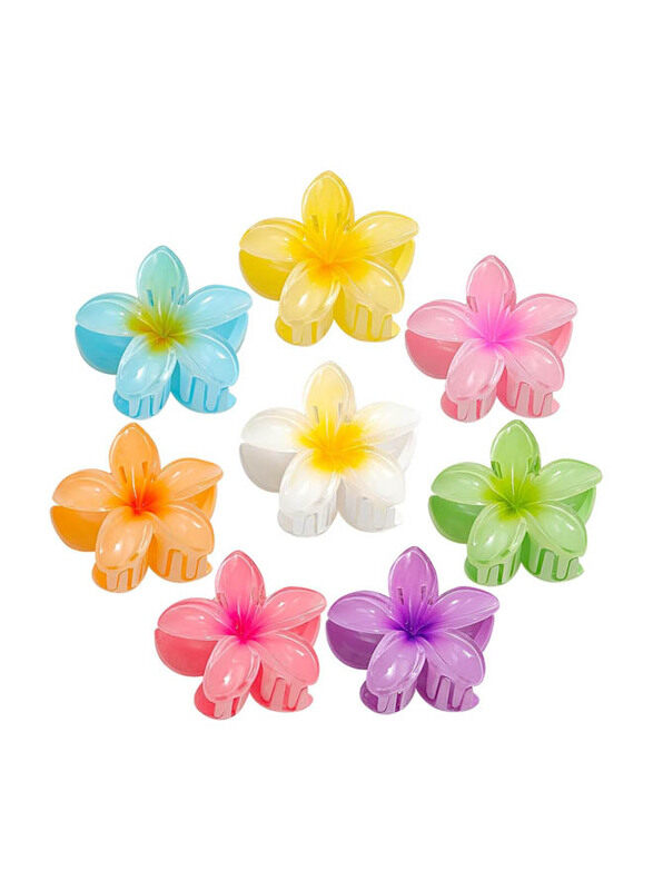 

Generic Flower Hair Claw Clips for All Hair Types, 8 Pieces