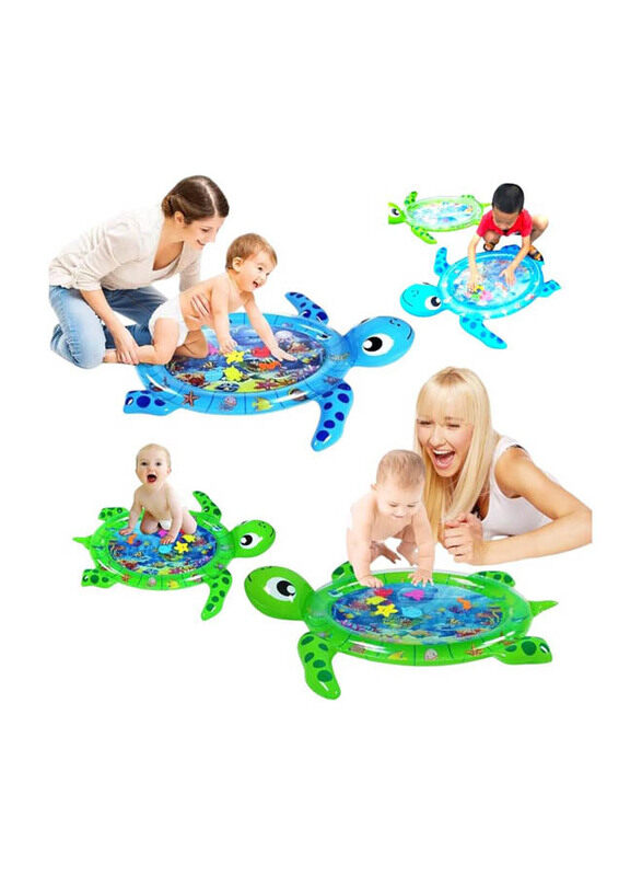 

Generic Inflatable Sea Turtle Play Pool Water Mat, Blue