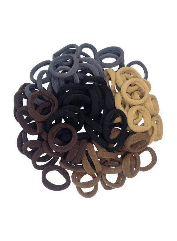 

J-Mee Seamless Cotton Hair Bands for Thick Hair, 100 Pieces
