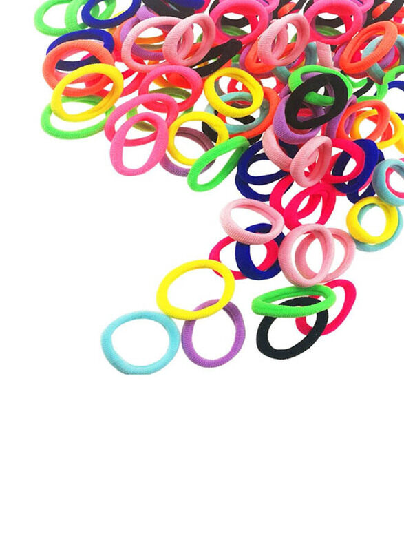 

Generic Seamless Hair Bands Ponytail Holder Colors Mini Baby Hair Ties, 100 Pieces, Multicolour