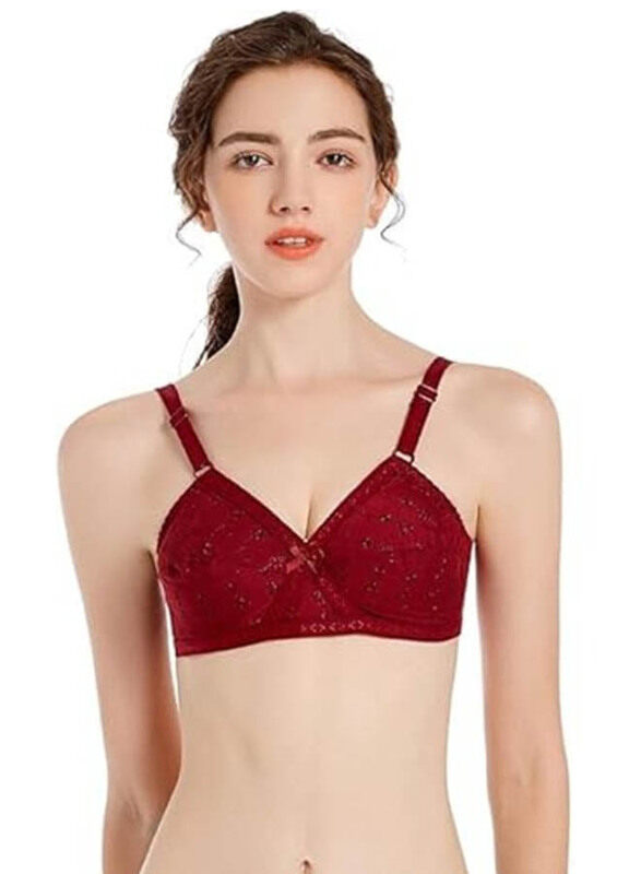 

Dhabeena Radiant Lace Bliss Underwire Bra, 40B, Maroon
