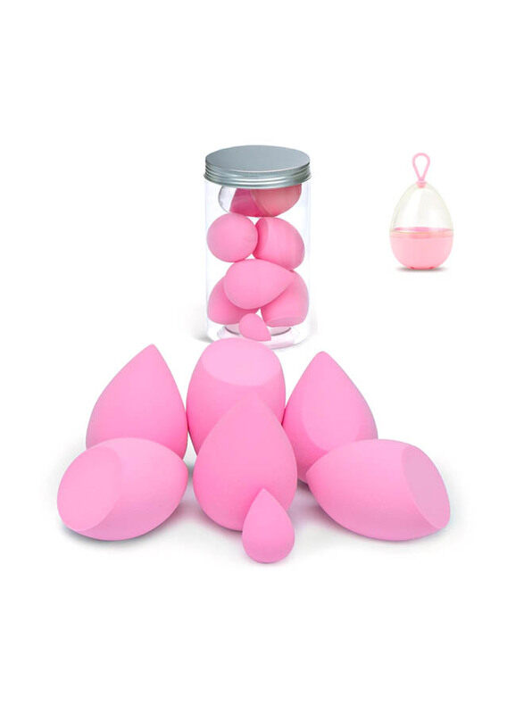 

Generic Makeup Blender Sponge Set with Bottle & Egg Case Holer, Pink