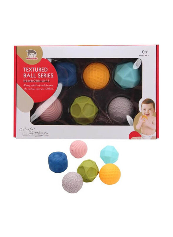 

Haijiabao 6-Piece Pack Soft Baby Textured Balls, BLSQ 32, Multicolour