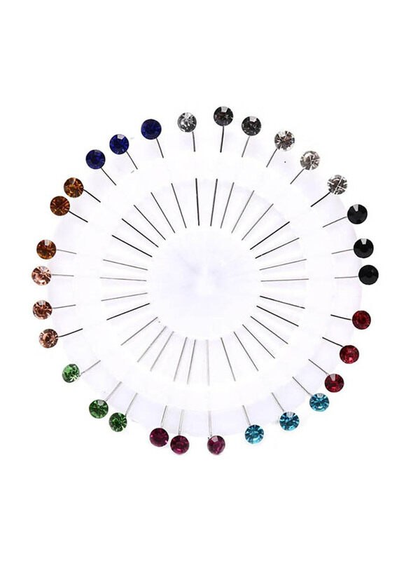 

LHL Womens Sewing Head Scarf Hijab Quilting Pins for Tailoring, Dressmakers, DIY Decoration, Drawing Art & Craft, 60 Pieces, Multicolour