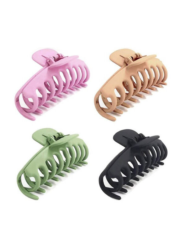 

Cyhh Matte Plastic Large Big Hair Claw Clips for Women, 4 Pieces