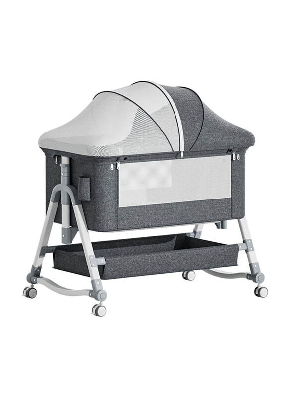 

Generic 4 in 1 Baby Bassinet Bedside Sleeper Baby Crib, Grey