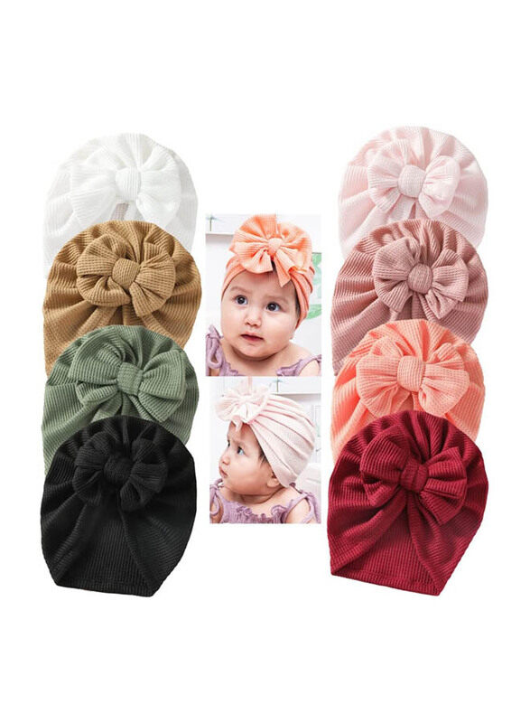 

Generic Turban Cotton Headwrap for All Hair Types, 8 Pieces
