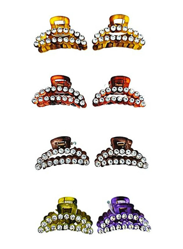 

Generic New Design Rhinestones Spiral Hair Claw Clip for All Hair Types, 8 Pieces