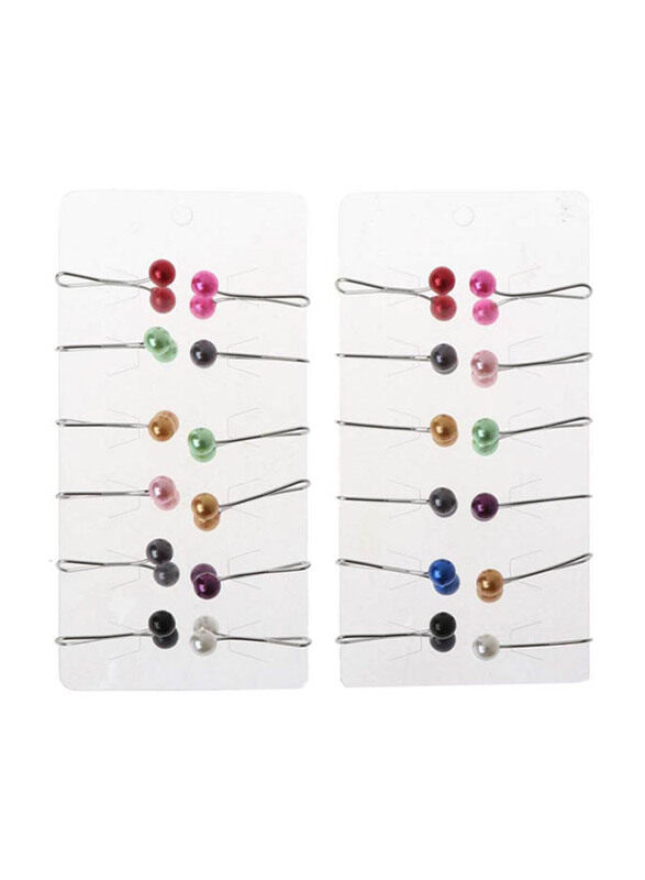 

Oushengsi Women Muslim Hijab Scarf Pin Pearl Clip for Headscarf, Shawl & Jewelry Gift, 24 Pieces, Multicolour