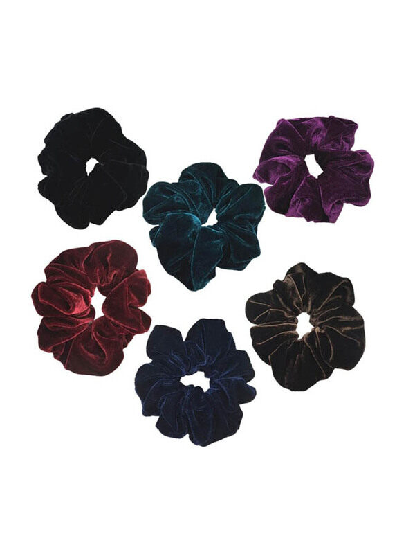 

Pidoudou Large Velvet Scrunchies Elastic Hair Ties for All Hair Types, 6 Pieces