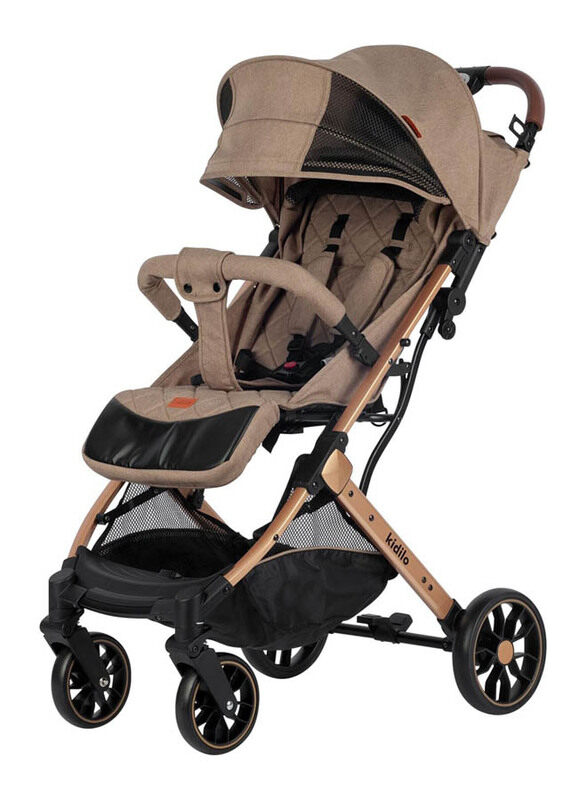 

Generic Gold Kidilo Light Weight Easy to Carry Double Fold Stroller, Khaki